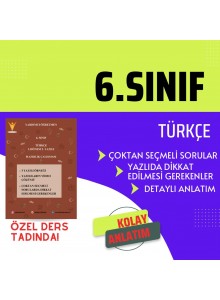 6. Sınıf Türkçe 1.Dönem 2.Ortak Yazılı Hazırlık 
